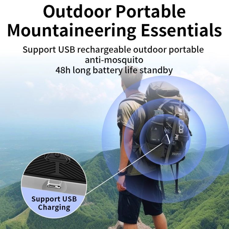 709 Outdoor Camping Ultrasonic Portable Mosquito Repeller(Black) - Outdoor Insect Repellent by PMC Jewellery | Online Shopping South Africa | PMC Jewellery | Buy Now Pay Later Mobicred