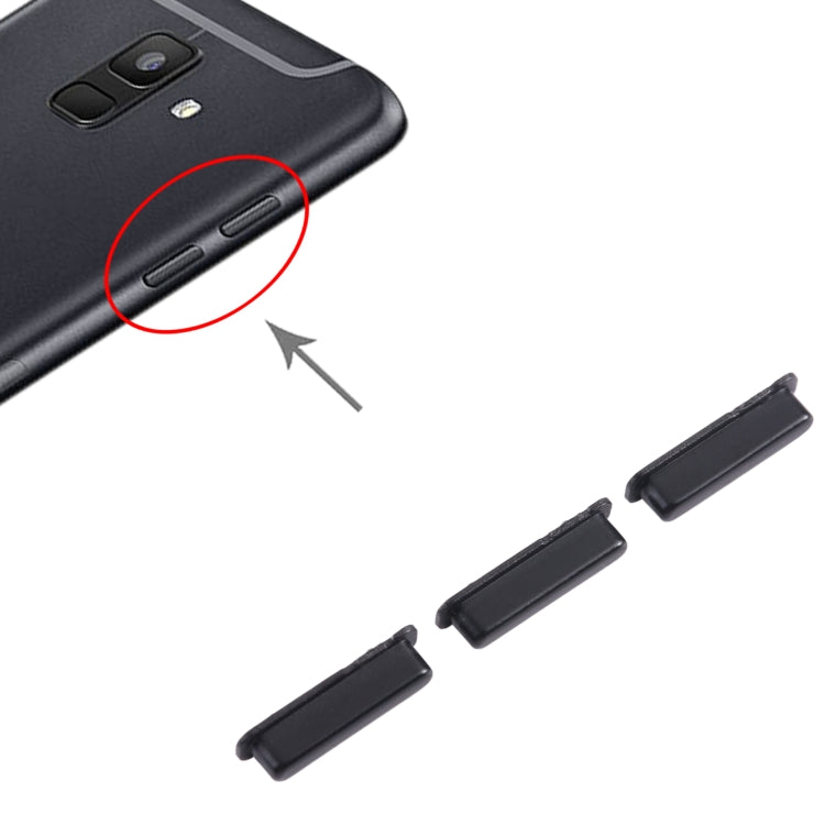 For Samsung Galaxy J6 SM-J600 10pcs Power Button + Volume Control Button(Black) - free shipping - PMc TechLife - Order now!