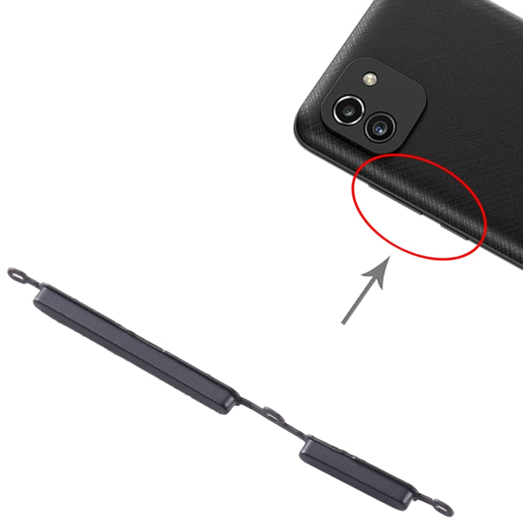 For Samsung Galaxy A03 SM-A035 10pcs Power Button + Volume Control Button(Black) - free shipping - PMc TechLife - Order now!