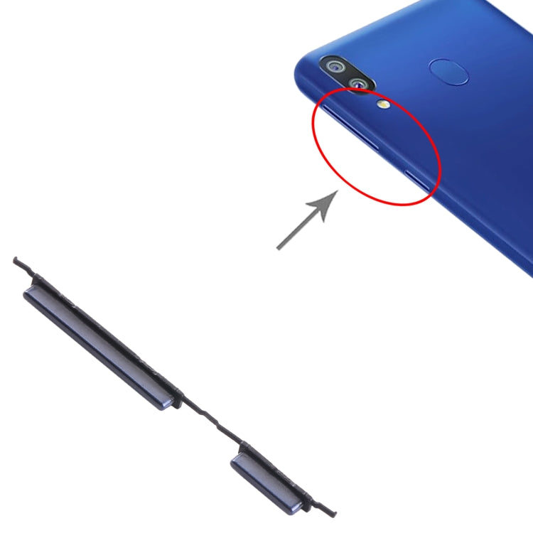 For Samsung Galaxy M20 SM-M205 10pcs Power Button + Volume Control Button(Black) - free shipping - PMc TechLife - Order now!