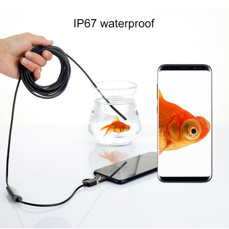 AN100 3 in 1 IP67 Waterproof USB-C / Type-C + Micro USB + USB HD Endoscope Snake Tube Inspection Camera for Parts of OTG Function Android Mobile Phone, with 6 LEDs, Lens Diameter:5.5mm(Length: 2m) -  by PMC Jewellery | Online Shopping South Africa | PMC Jewellery | Buy Now Pay Later Mobicred