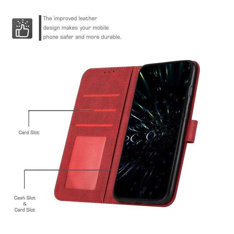 For Motorola Edge 2024 Stitching Calf Texture Buckle Leather Phone Case(Red) - Motorola Cases by PMC Jewellery | Online Shopping South Africa | PMC Jewellery | Buy Now Pay Later Mobicred