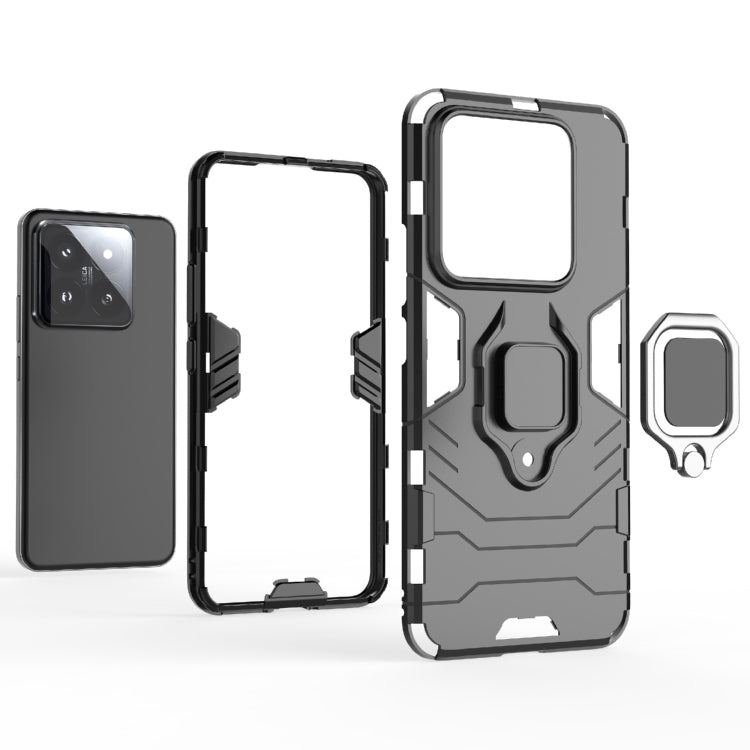 For Xiaomi 14 Pro Shockproof PC + TPU Holder Phone Case(Red) - 14 Pro Cases by PMC TechLife | Online Shopping South Africa | PMC TechLife | Buy Now Pay Later Mobicred