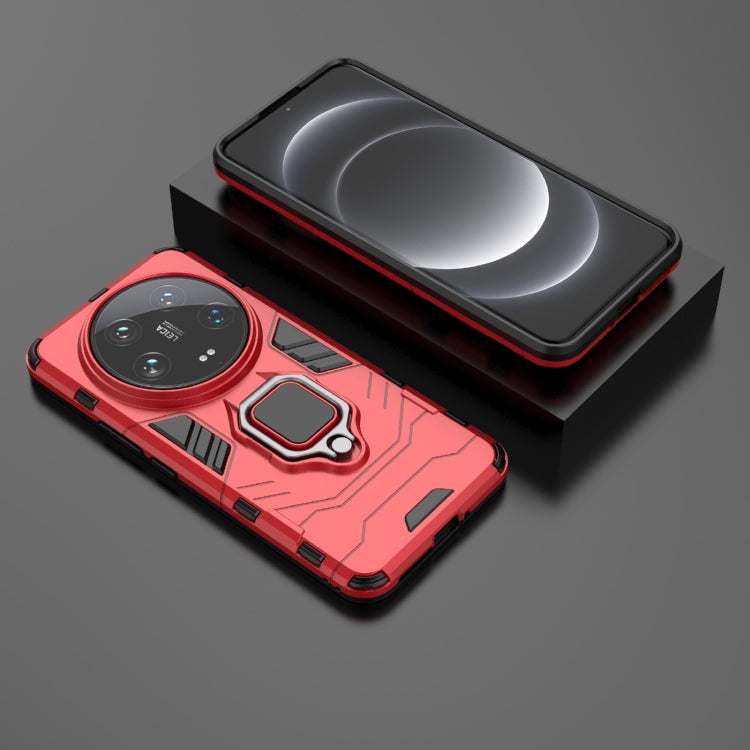 For Xiaomi 14 Ultra Shockproof PC + TPU Holder Phone Case(Red) -  by PMC TechLife | Online Shopping South Africa | PMC TechLife | Buy Now Pay Later Mobicred