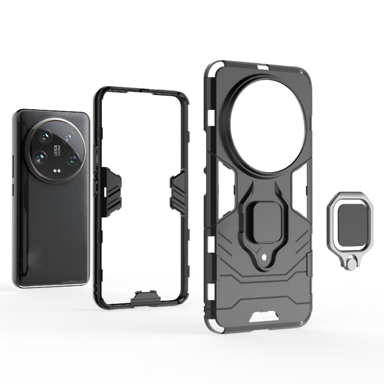 For Xiaomi 14 Ultra Shockproof PC + TPU Holder Phone Case(Red) -  by PMC TechLife | Online Shopping South Africa | PMC TechLife | Buy Now Pay Later Mobicred