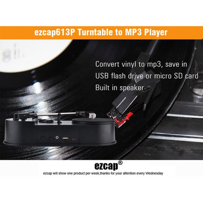 Ezcap 613P Mini Vinyl Record Player with Turntable to MP3 Converter - Turntables Converter by Ezcap | Online Shopping South Africa | PMC Jewellery