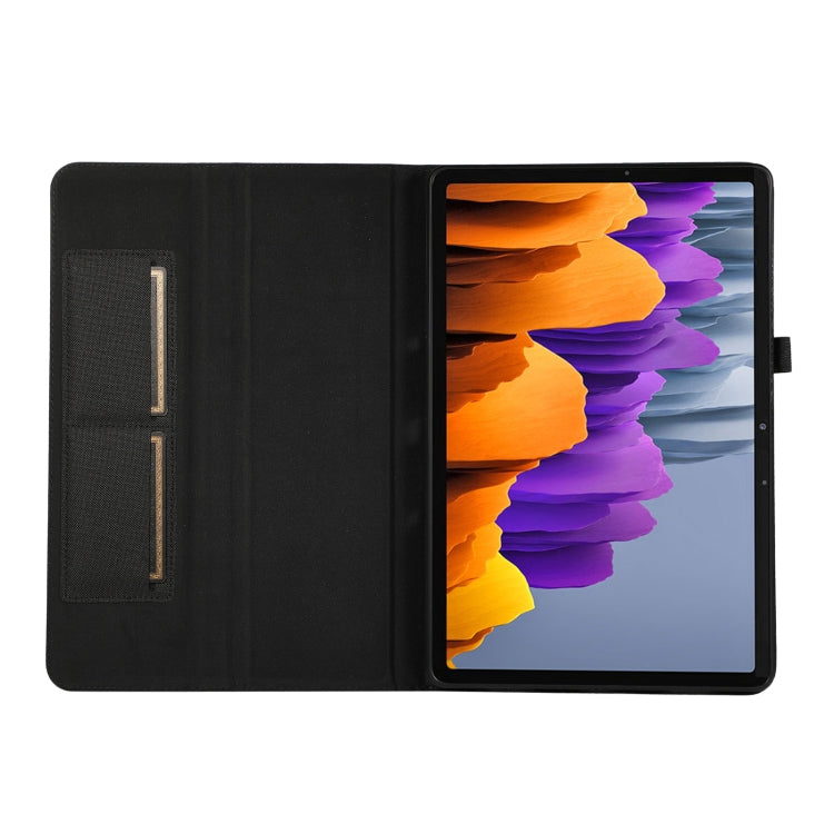 For Samsung Galaxy Tab S9 Horizontal Flip TPU + Fabric PU Leather Tablet Case(Black) - Galaxy Tab S9 Cases by PMC Jewellery | Online Shopping South Africa | PMC Jewellery | Buy Now Pay Later Mobicred