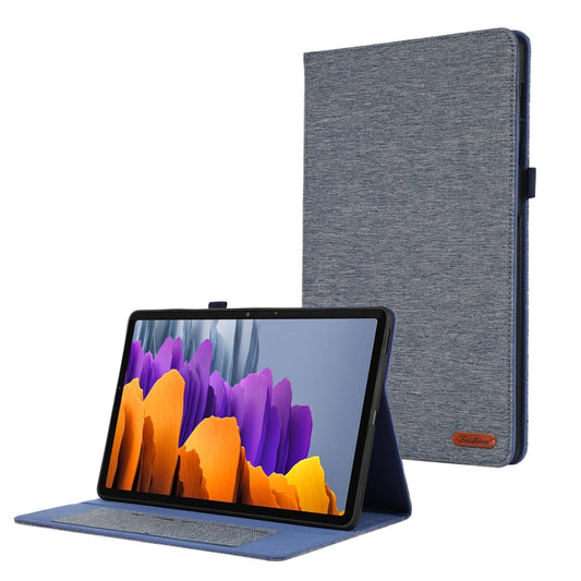 For Samsung Galaxy Tab S9 Horizontal Flip TPU + Fabric PU Leather Tablet Case(Dark Blue) - Galaxy Tab S9 Cases by PMC Jewellery | Online Shopping South Africa | PMC Jewellery | Buy Now Pay Later Mobicred