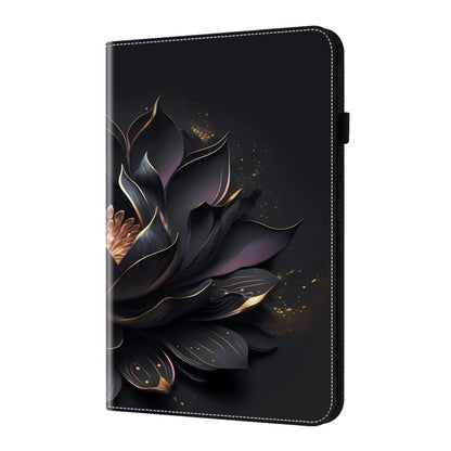 For iPad Air 13 2024 / Pro 12.9 2022 Crystal Texture Painted Leather Tablet Case(Purple Lotus) - iPad Pro 12.9 (2022/2021) Cases by PMC Jewellery | Online Shopping South Africa | PMC Jewellery | Buy Now Pay Later Mobicred