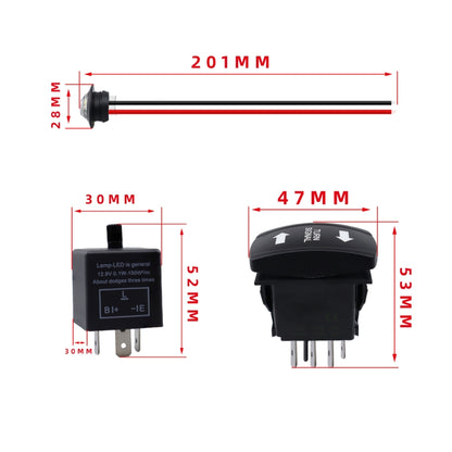 CP-4308 UTV ATU Turn Signal Fault Light Horn Wiring Harness Kit - Car Light Accessories by PMC Jewellery | Online Shopping South Africa | PMC Jewellery | Buy Now Pay Later Mobicred