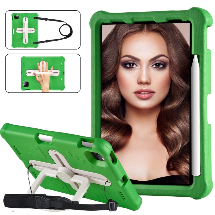 For iPad Pro 11 2024 Shield 360 Rotation Handle EVA Shockproof PC Tablet Case(Green Beige) - iPad Pro 11 2024 Cases by PMC TechLife | Online Shopping South Africa | PMC TechLife | Buy Now Pay Later Mobicred