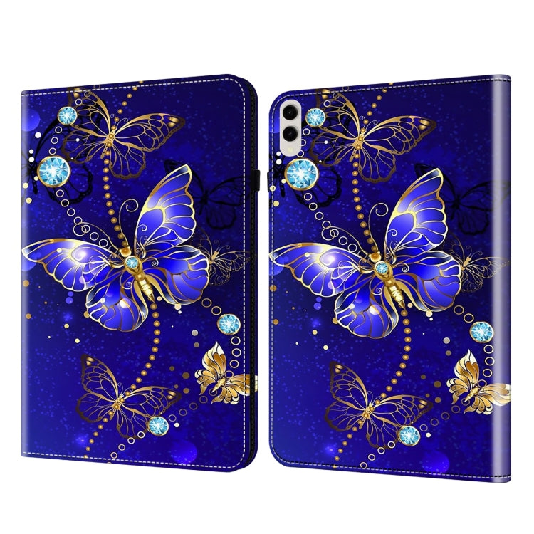 For Samsung Galaxy Tab S9 Ultra Crystal Texture Painted Leather Tablet Case(Diamond Butterflies) - Galaxy Tab S9 Ultra Cases by PMC Jewellery | Online Shopping South Africa | PMC Jewellery | Buy Now Pay Later Mobicred