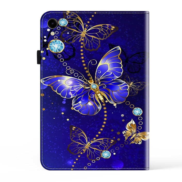 For Samsung Galaxy Tab S9 / S9 FE Crystal Texture Painted Leather Tablet Case(Diamond Butterflies) - Galaxy Tab S9 FE by PMC Jewellery | Online Shopping South Africa | PMC Jewellery | Buy Now Pay Later Mobicred