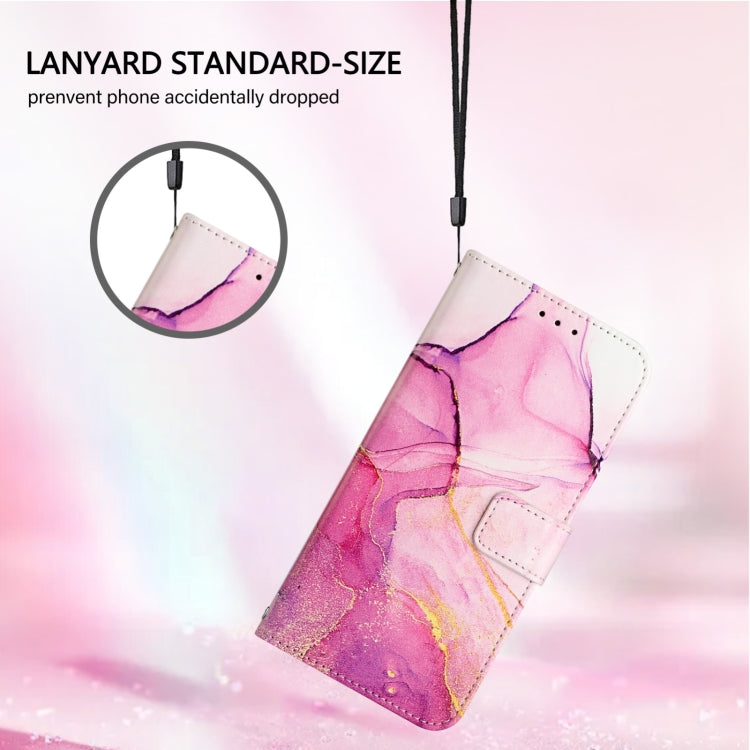 For Huawei Pura 70 PT003 Marble Pattern Flip Leather Phone Case(LS001 Pink Purple Gold) - Huawei Cases by PMC Jewellery | Online Shopping South Africa | PMC Jewellery | Buy Now Pay Later Mobicred