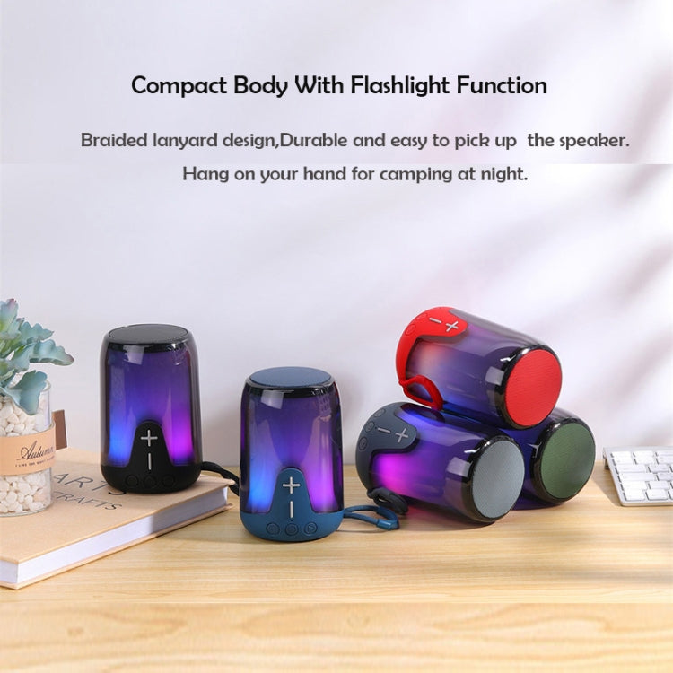 T&G TG-652 Portable RGB Light Transparent Bluetooth Speaker(Black) - Desktop Speaker by T&G | Online Shopping South Africa | PMC Jewellery | Buy Now Pay Later Mobicred