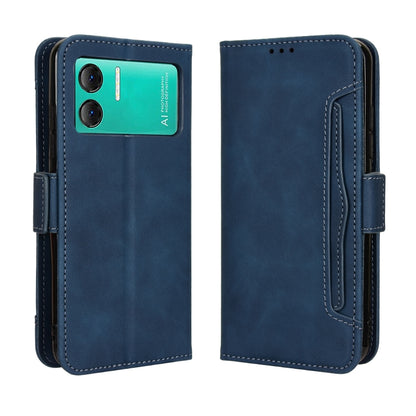 For Doogee X98 Skin Feel Calf Texture Card Slots Leather Phone Case(Blue) - Doogee Cases by PMC Jewellery | Online Shopping South Africa | PMC Jewellery | Buy Now Pay Later Mobicred