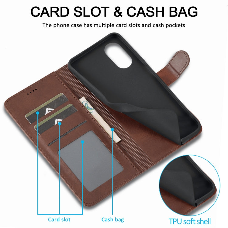 For OPPO A58 4G / A98 5G / F23 5G LC.IMEEKE Calf Texture Horizontal Flip Leather Case(Brown) - OPPO Cases by LC.IMEEKE | Online Shopping South Africa | PMC Jewellery | Buy Now Pay Later Mobicred