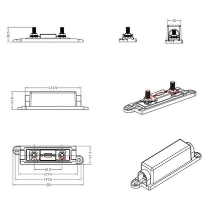 3 in 1 ANL Car Audio Modified Fuse Holder with 200A Fuse, Current:100A - Fuse by PMC Jewellery | Online Shopping South Africa | PMC Jewellery | Buy Now Pay Later Mobicred