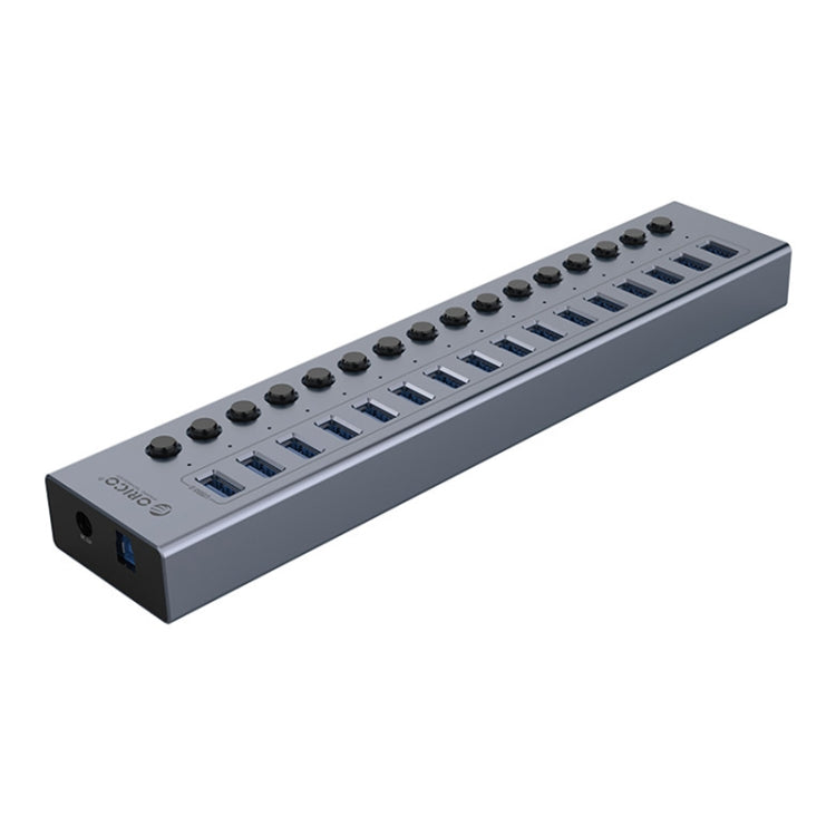 ORICO BT2U3-16AB-GY-BP 16 Ports USB 3.0 HUB with Individual Switches(US Plug) - USB 3.0 HUB by ORICO | Online Shopping South Africa | PMC Jewellery | Buy Now Pay Later Mobicred