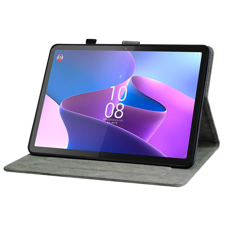 For Lenovo Tab P12 Tiger Pattern Flip Leather Tablet Case(Red) - Lenovo by PMC TechLife | Online Shopping South Africa | PMC TechLife | Buy Now Pay Later Mobicred