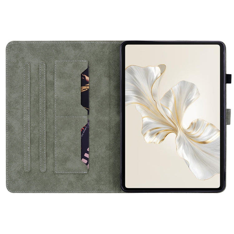 For Honor Pad 9 12.1 Embossed Tiger Pattern Leather Tablet Case(Black) - Honor by PMC TechLife | Online Shopping South Africa | PMC TechLife | Buy Now Pay Later Mobicred
