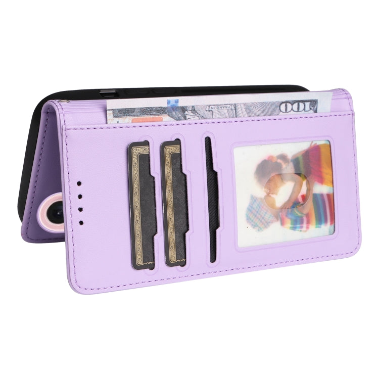 For iPhone 16 BETOPNICE BN-005 2 in 1 Detachable Imitate Genuine Leather Phone Case(Light Purple) - iPhone 16 Cases by BETOPNICE | Online Shopping South Africa | PMC Jewellery | Buy Now Pay Later Mobicred