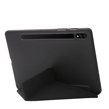 For Samsung Galaxy Tab S9 Deformation Silicone Leather Tablet Case(Black) - Galaxy Tab S9 Cases by PMC Jewellery | Online Shopping South Africa | PMC Jewellery