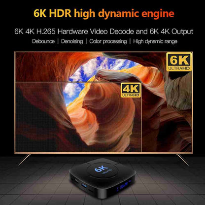 6K Ultra HD Android 12.0 Smart TV Box with Remote Control, 4GB+64GB, Allwinner H616 1.5GHZ Quad-Core(US Plug) - Others by PMC Jewellery | Online Shopping South Africa | PMC Jewellery | Buy Now Pay Later Mobicred
