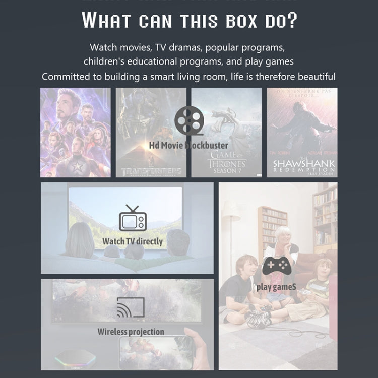 T95Z Plus 8K WiFi6 Android 12.0 Smart TV Box with Remote Control, 4GB+64GB, Allwinner H618 Quad-Core(EU Plug) - Others by PMC TechLife | Online Shopping South Africa | PMC TechLife | Buy Now Pay Later Mobicred