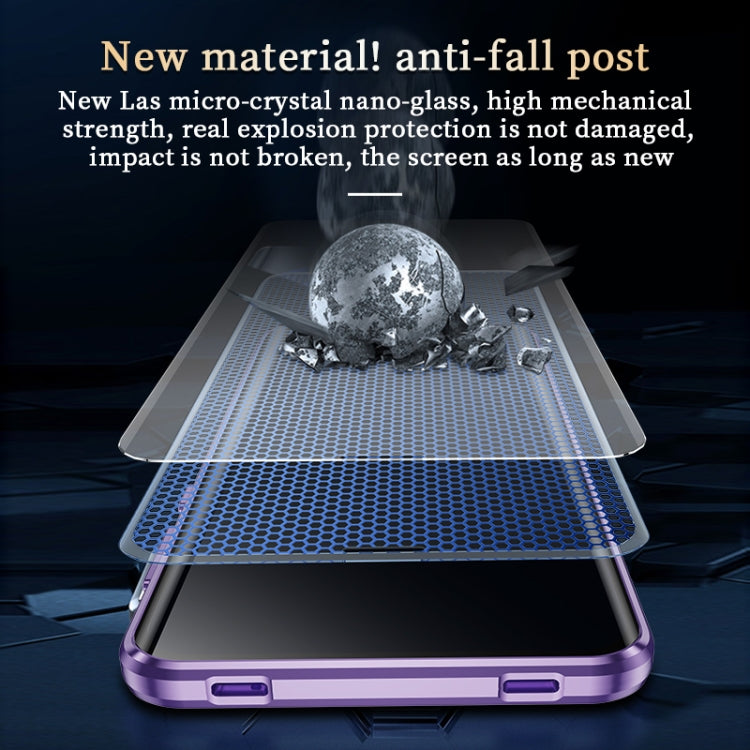 For Huawei Mate 60 Pro+ Double-sided Plain Leather Glass Phone Case(Purple) - Huawei Cases by PMC TechLife | Online Shopping South Africa | PMC TechLife | Buy Now Pay Later Mobicred