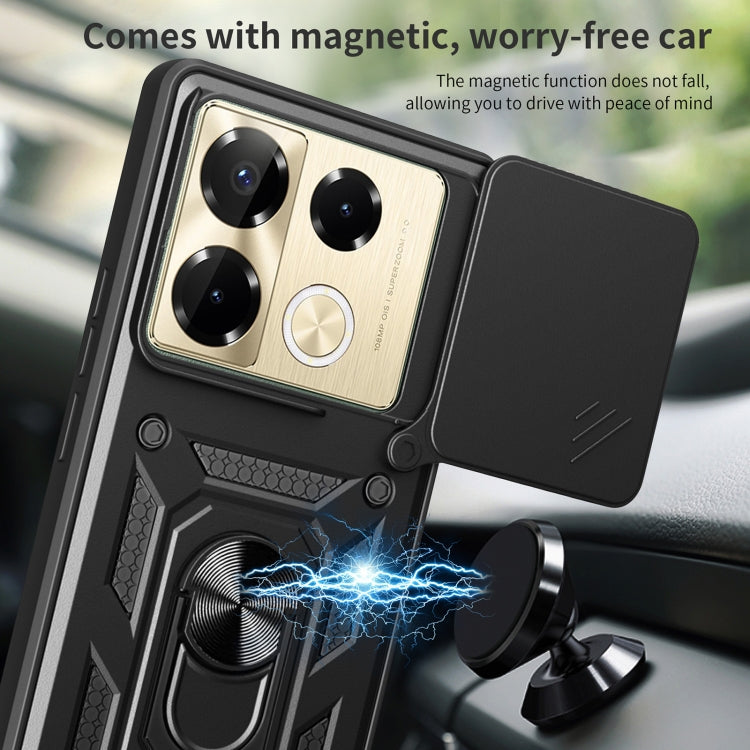 For Infinix Note 40 Pro/40 Pro+ 5G Sliding Camera Cover Design TPU+PC Phone Case(Silver) - Infinix Cases by PMC TechLife | Online Shopping South Africa | PMC TechLife | Buy Now Pay Later Mobicred