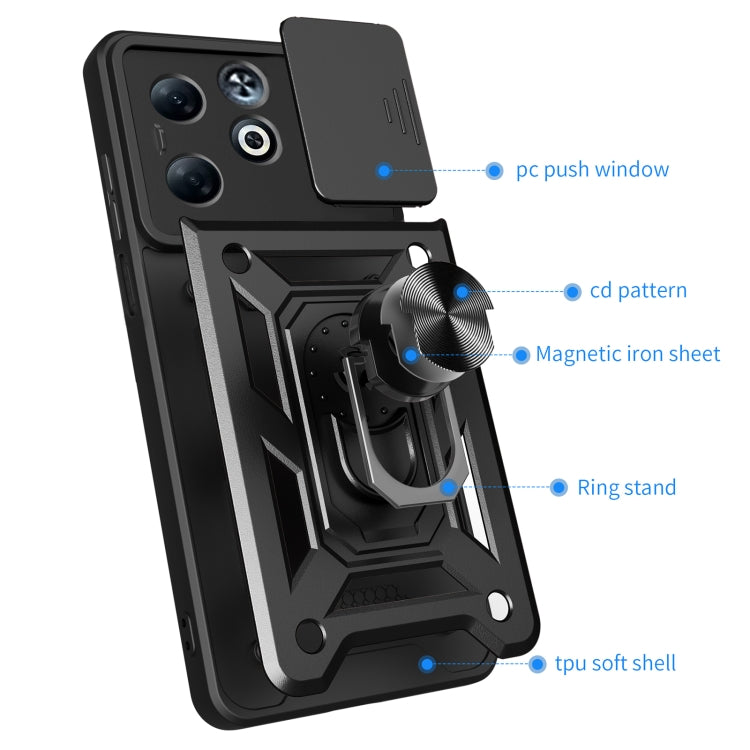 For Infinix Smart 8 Plus / 8 Pro Sliding Camera Cover Design TPU+PC Phone Case(Blue) - free shipping - PMC TechLife - Order now!