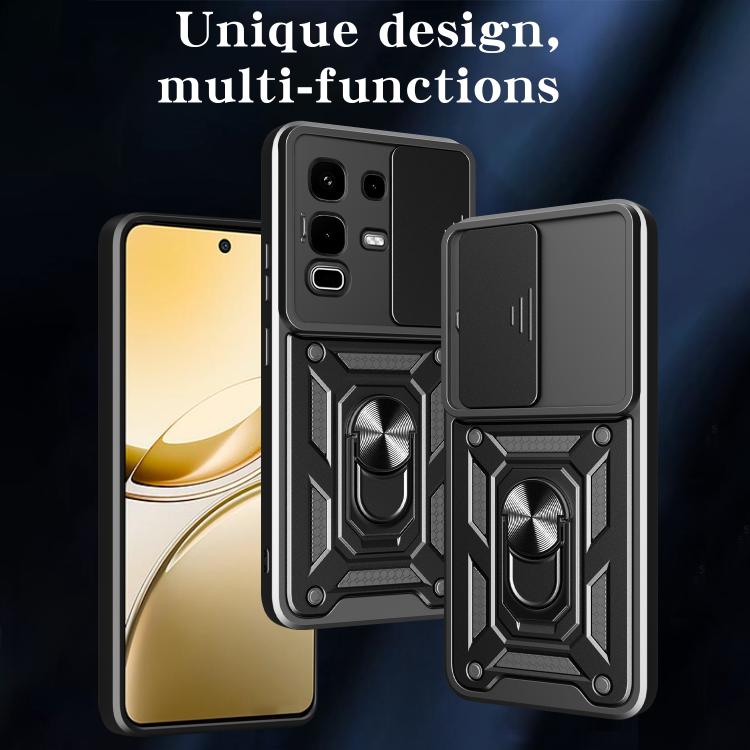 For Infinix Note 50s Sliding Camera Cover Design TPU+PC Phone Case(Black) - free shipping - PMC TechLife - Order now!