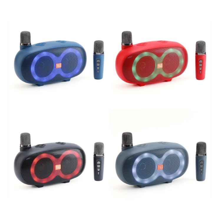 T&G TG542 LED Flash Wireless Bluetooth Karaoke Speaker with Microphone(Black) - free shipping - PMC Jewellery - Order now!