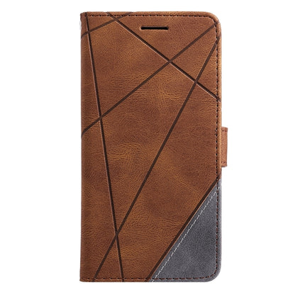 For iPhone 16 Pro Skin Feel Splicing Leather Phone Case(Brown) - iPhone 16 Pro Cases by PMC Jewellery | Online Shopping South Africa | PMC Jewellery | Buy Now Pay Later Mobicred