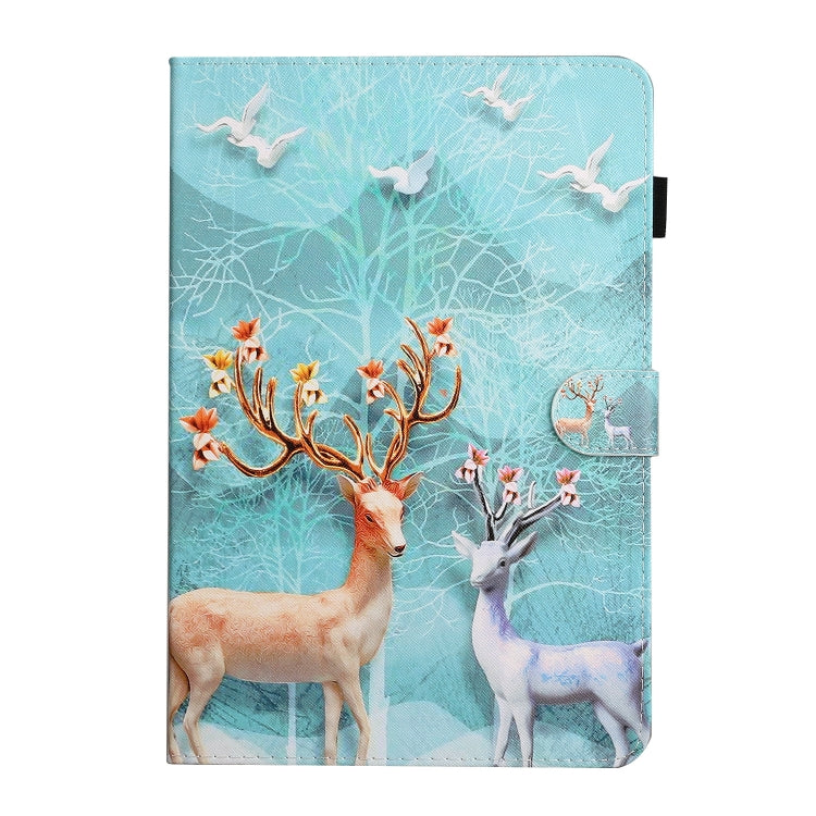 For 8 inch Universal Tablet PC Colored Drawing Pattern Horizontal Flip PU Leather Case with Holder & Card Slot(Sika Deer) - 8 inch by PMC TechLife | Online Shopping South Africa | PMC TechLife | Buy Now Pay Later Mobicred