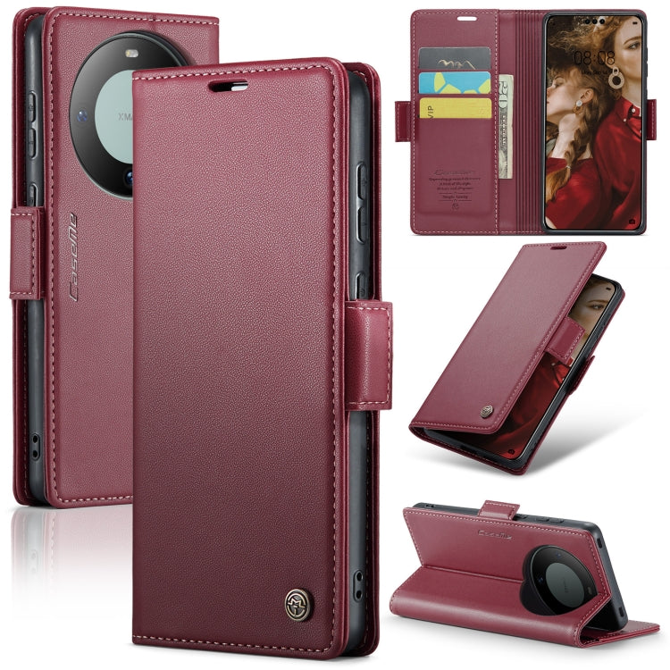 For Huawei Mate 60 Pro / 60 Pro+ CaseMe 023 Butterfly Buckle Litchi Texture RFID Anti-theft Leather Phone Case(Wine Red) - Huawei Cases by CaseMe | Online Shopping South Africa | PMC Jewellery | Buy Now Pay Later Mobicred