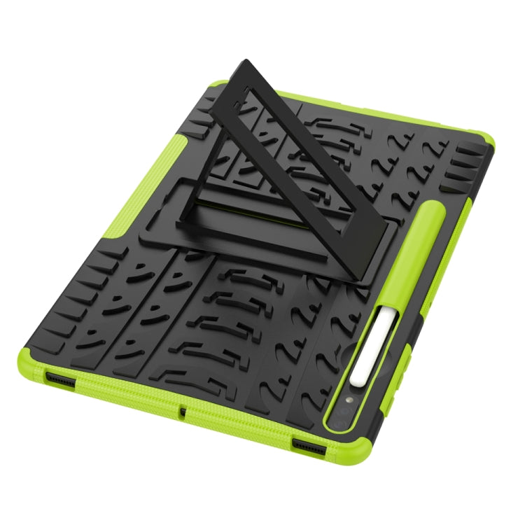 For Samsung Galaxy Tab S9+ Tire Texture TPU + PC Tablet Case(Green) - Galaxy Tab S9+ Cases by PMC Jewellery | Online Shopping South Africa | PMC Jewellery | Buy Now Pay Later Mobicred