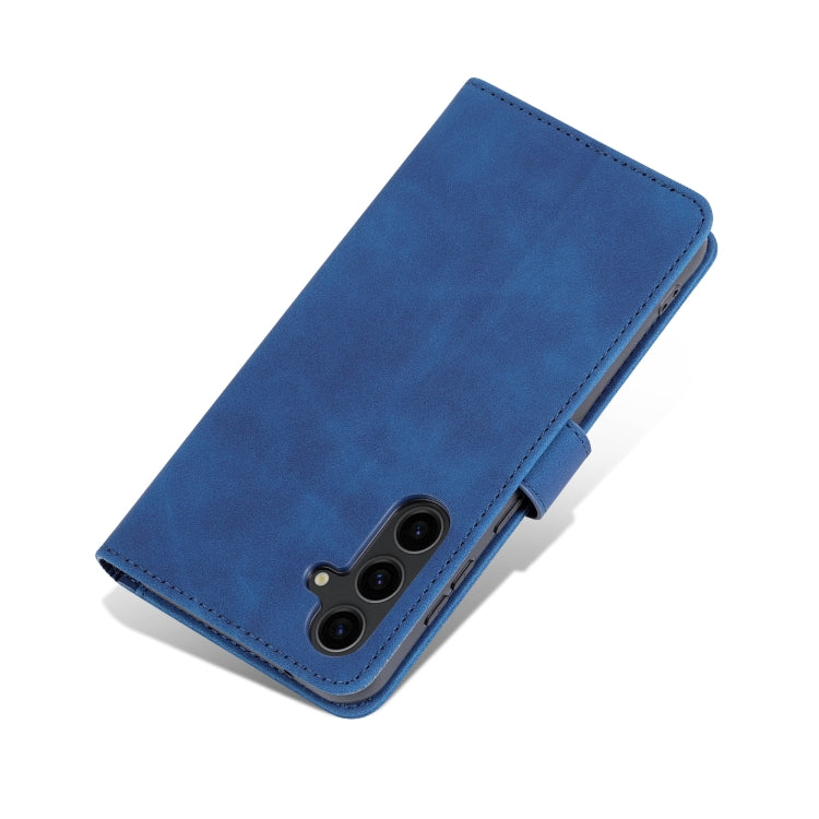 For Samsung Galaxy S24 5G AZNS Skin Feel Calf Texture Flip Leather Phone Case(Blue) - Galaxy S24 5G Cases by AZNS | Online Shopping South Africa | PMC Jewellery | Buy Now Pay Later Mobicred