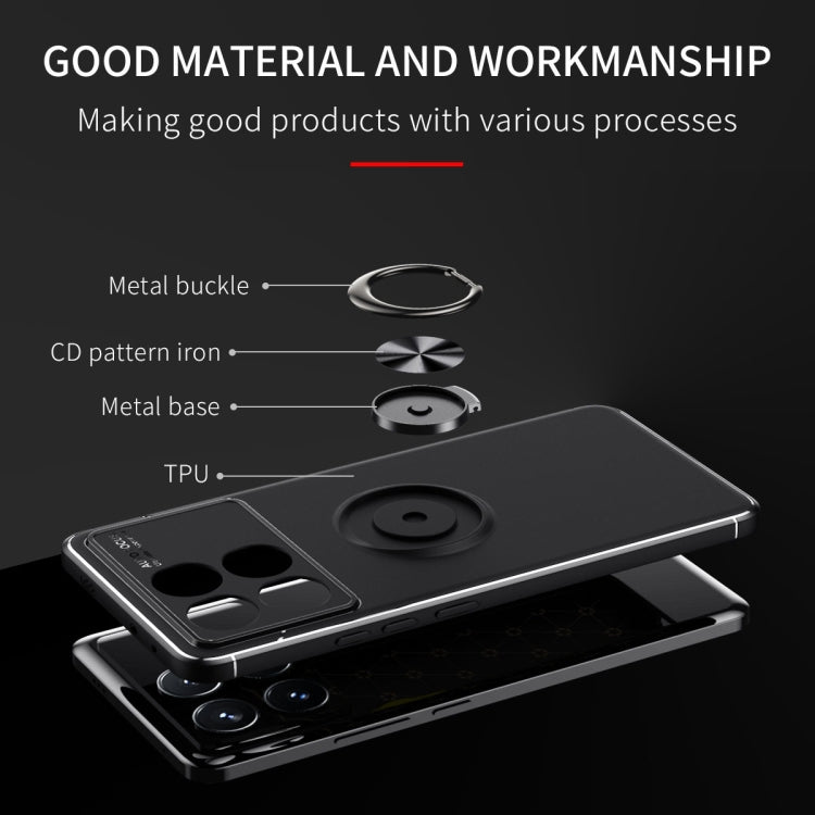 For Xiaomi Redmi K70 / K70 Pro Metal Ring Holder TPU Phone Case(Black) - K70 Pro Cases by PMC Jewellery | Online Shopping South Africa | PMC Jewellery | Buy Now Pay Later Mobicred