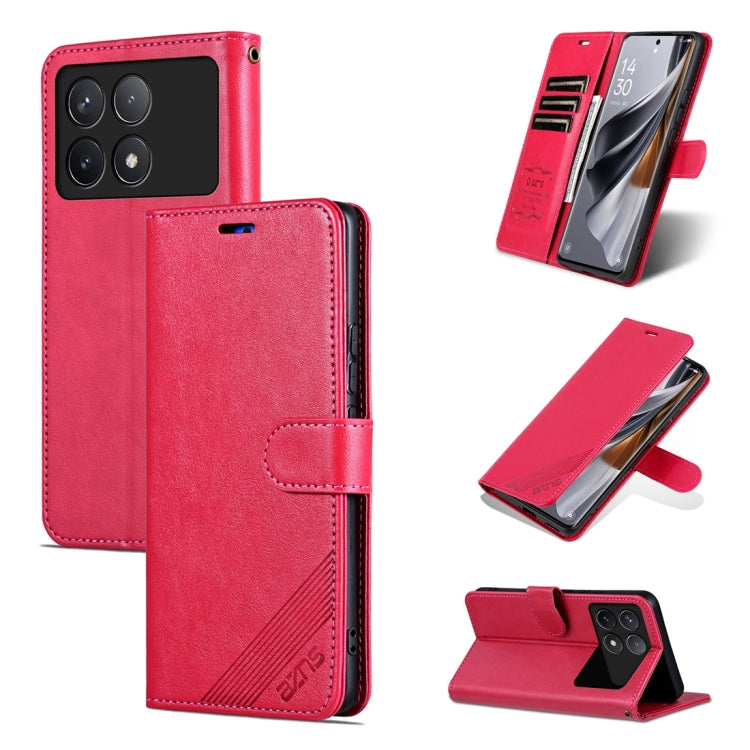 For Xiaomi Redmi K70 / K70 Pro AZNS Sheepskin Texture Flip Leather Phone Case(Red) - K70 Pro Cases by AZNS | Online Shopping South Africa | PMC Jewellery | Buy Now Pay Later Mobicred