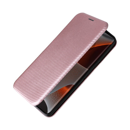 For Motorola Edge 50 Pro Carbon Fiber Texture Flip Leather Phone Case(Pink) - Motorola Cases by PMC Jewellery | Online Shopping South Africa | PMC Jewellery | Buy Now Pay Later Mobicred