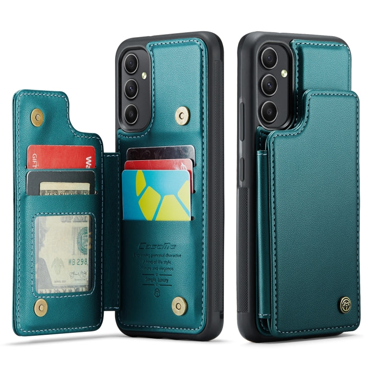 For Samsung Galaxy A54 5G CaseMe C22 Card Slots Holder RFID Anti-theft Phone Case(Blue Green) - Galaxy Phone Cases by CaseMe | Online Shopping South Africa | PMC Jewellery | Buy Now Pay Later Mobicred