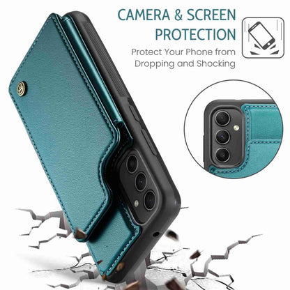 For Samsung Galaxy A54 5G CaseMe C22 Card Slots Holder RFID Anti-theft Phone Case(Blue Green) - Galaxy Phone Cases by CaseMe | Online Shopping South Africa | PMC Jewellery | Buy Now Pay Later Mobicred