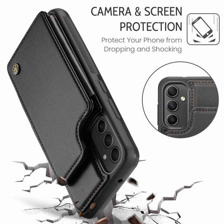 For Samsung Galaxy A54 5G CaseMe C22 Card Slots Holder RFID Anti-theft Phone Case(Black) - Galaxy Phone Cases by CaseMe | Online Shopping South Africa | PMC Jewellery | Buy Now Pay Later Mobicred