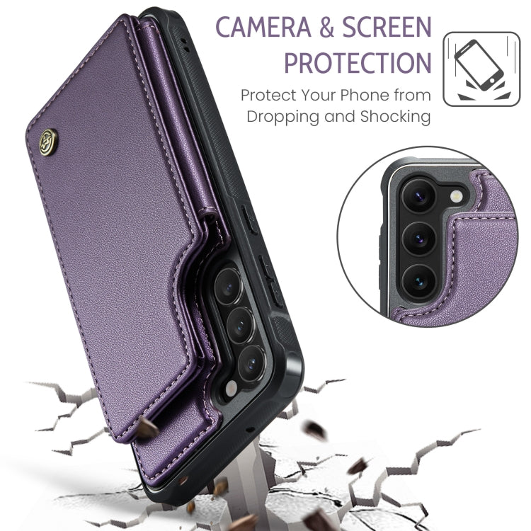 For Samsung Galaxy S23+ 5G CaseMe C22 Card Slots Holder RFID Anti-theft Phone Case(Purple) - Galaxy S23+ 5G Cases by CaseMe | Online Shopping South Africa | PMC Jewellery | Buy Now Pay Later Mobicred