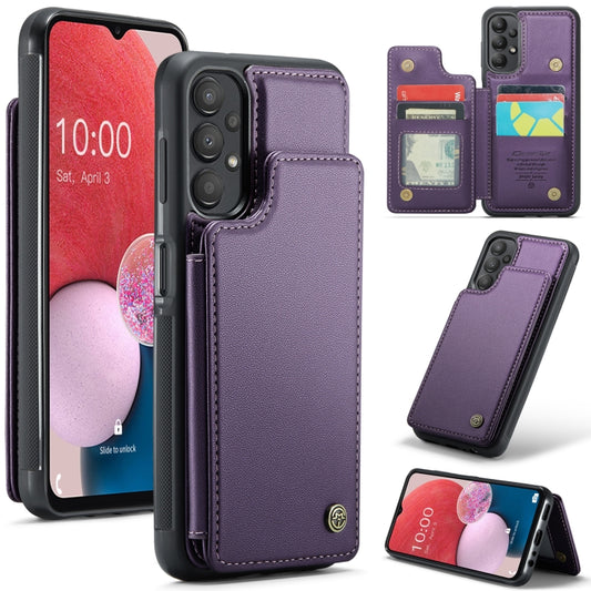 For Samsung Galaxy A13 4G CaseMe C22 Card Slots Holder RFID Anti-theft Phone Case(Purple) - Galaxy Phone Cases by CaseMe | Online Shopping South Africa | PMC Jewellery | Buy Now Pay Later Mobicred