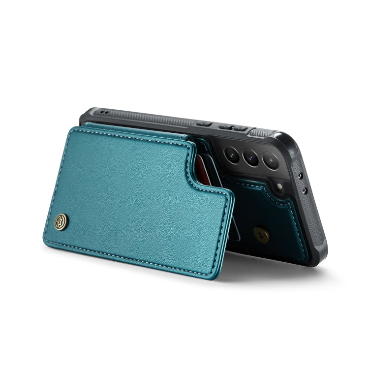 For Samsung Galaxy S21+ 5G CaseMe C22 Card Slots Holder RFID Anti-theft Phone Case(Blue Green) - Galaxy S21+ 5G Cases by CaseMe | Online Shopping South Africa | PMC Jewellery | Buy Now Pay Later Mobicred