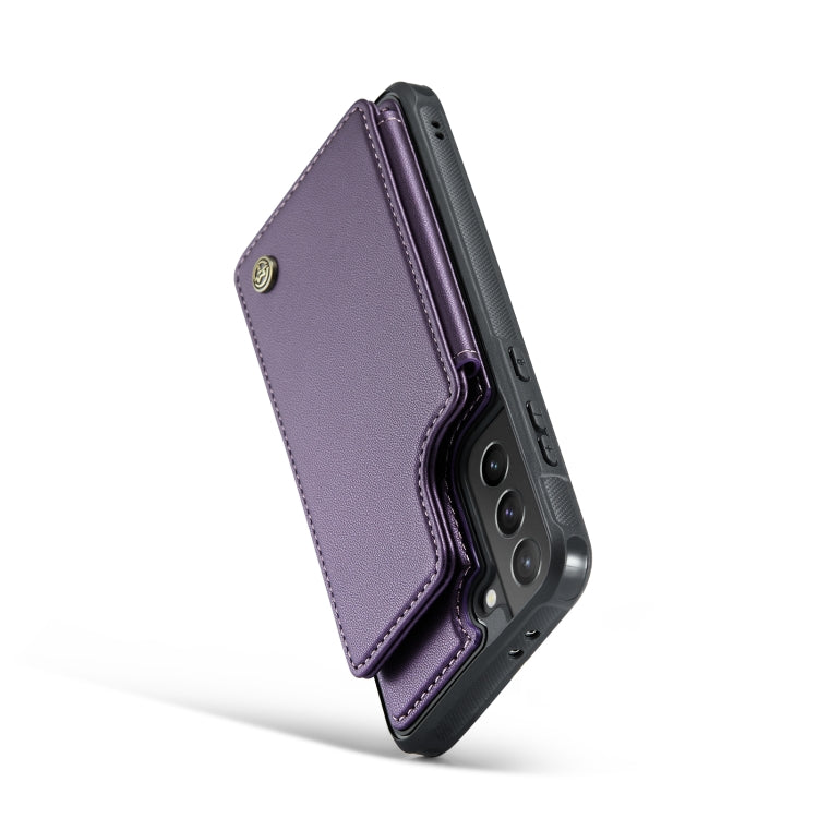 For Samsung Galaxy S21+ 5G CaseMe C22 Card Slots Holder RFID Anti-theft Phone Case(Purple) - Galaxy S21+ 5G Cases by CaseMe | Online Shopping South Africa | PMC Jewellery | Buy Now Pay Later Mobicred