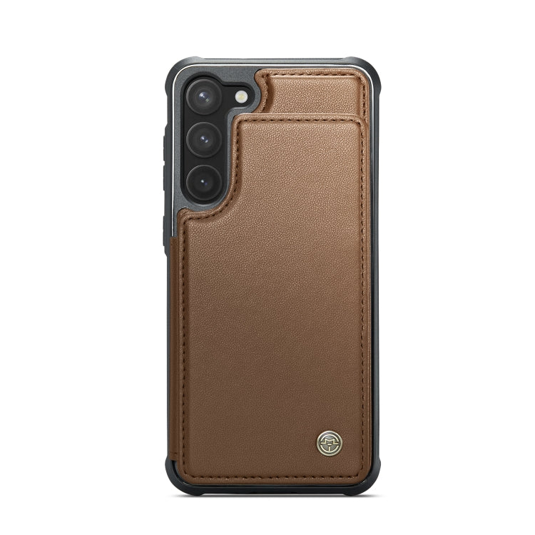 For Samsung Galaxy S23 5G CaseMe C22 Card Slots Holder RFID Anti-theft Phone Case(Brown) - Galaxy S23 5G Cases by CaseMe | Online Shopping South Africa | PMC Jewellery | Buy Now Pay Later Mobicred